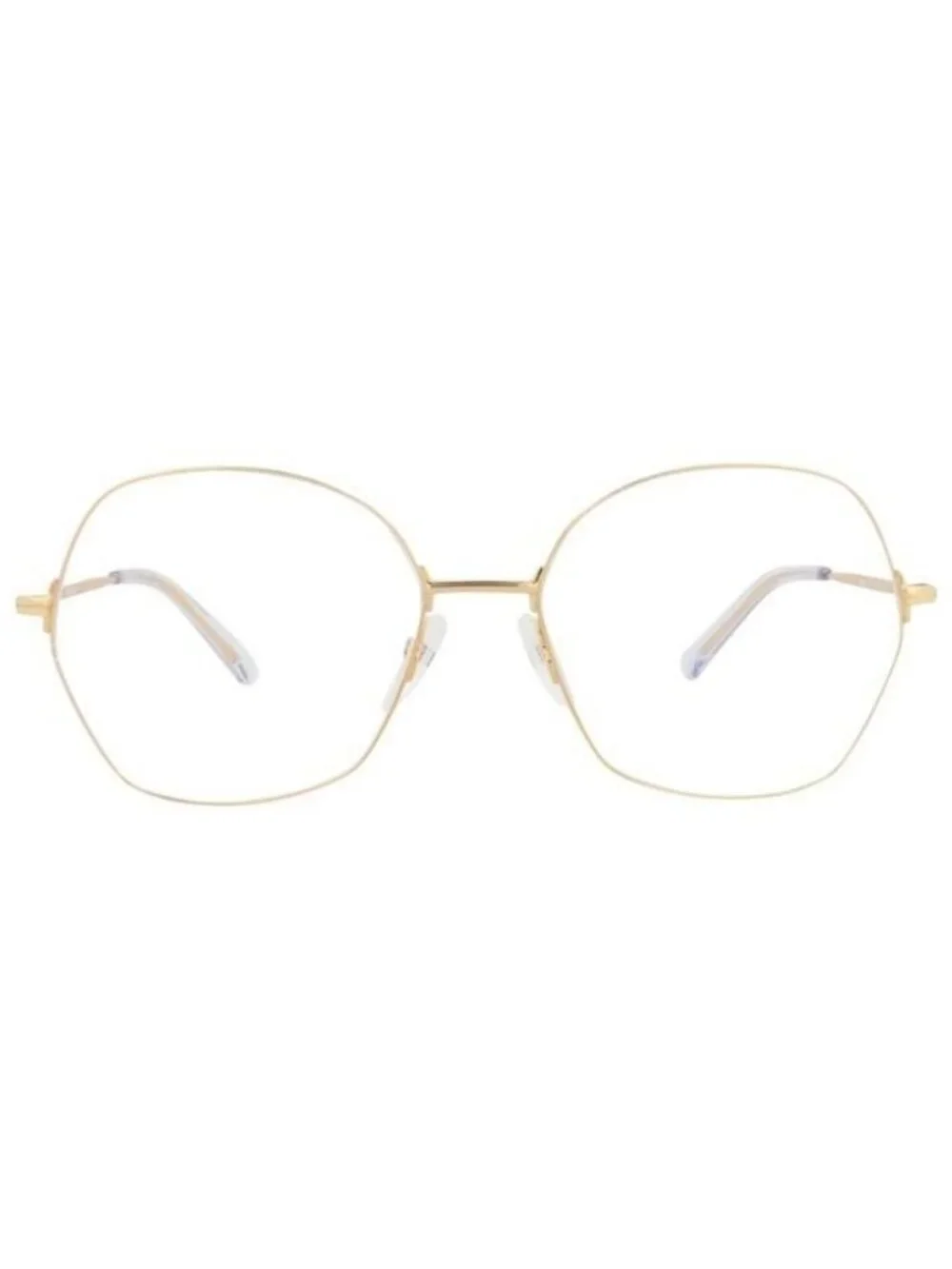 New Balenciaga Unisex Round/Oval Gold Gold Transparent Fashion Designer Eyeglass